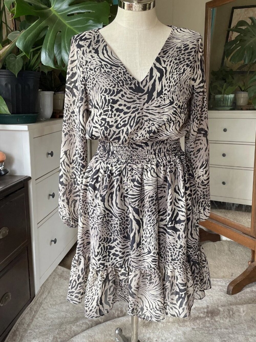 LOVE ADY Animal Print Womens Dress